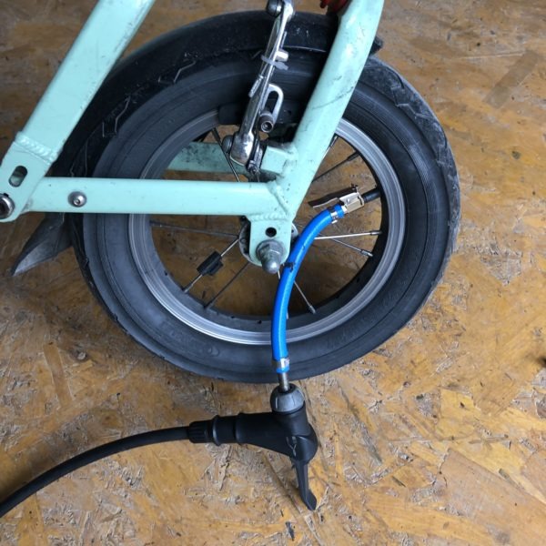 Ventiladapter am 12“Rad angeschlossen